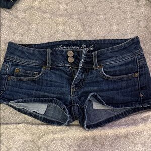 American Eagle Indigo Stretch Denim Shorts